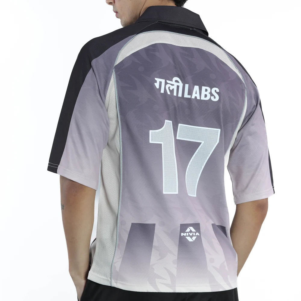 Gully Labs x Nivia Jersey - Half Line Black