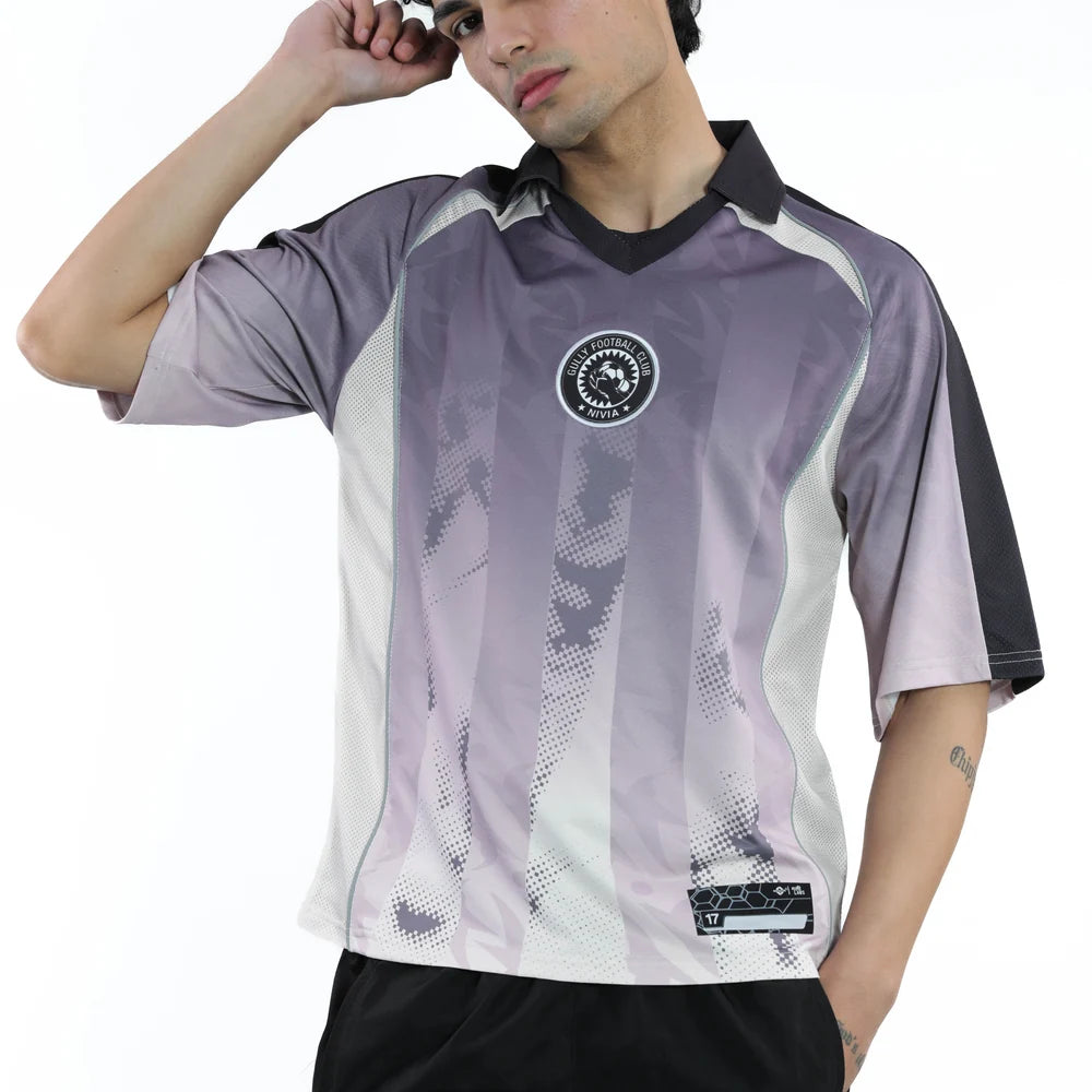 Gully Labs x Nivia Jersey - Half Line Black