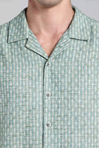LYVN Slim Fit Turkish Weave Shirt - Blue