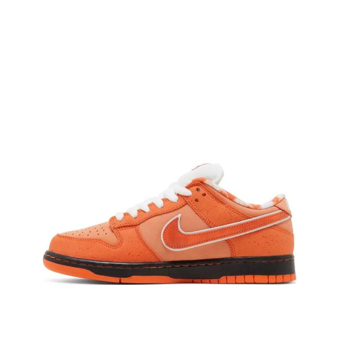 side view of Concepts x Dunk Low SB 'Orange Lobster'(Normal Box); left pair