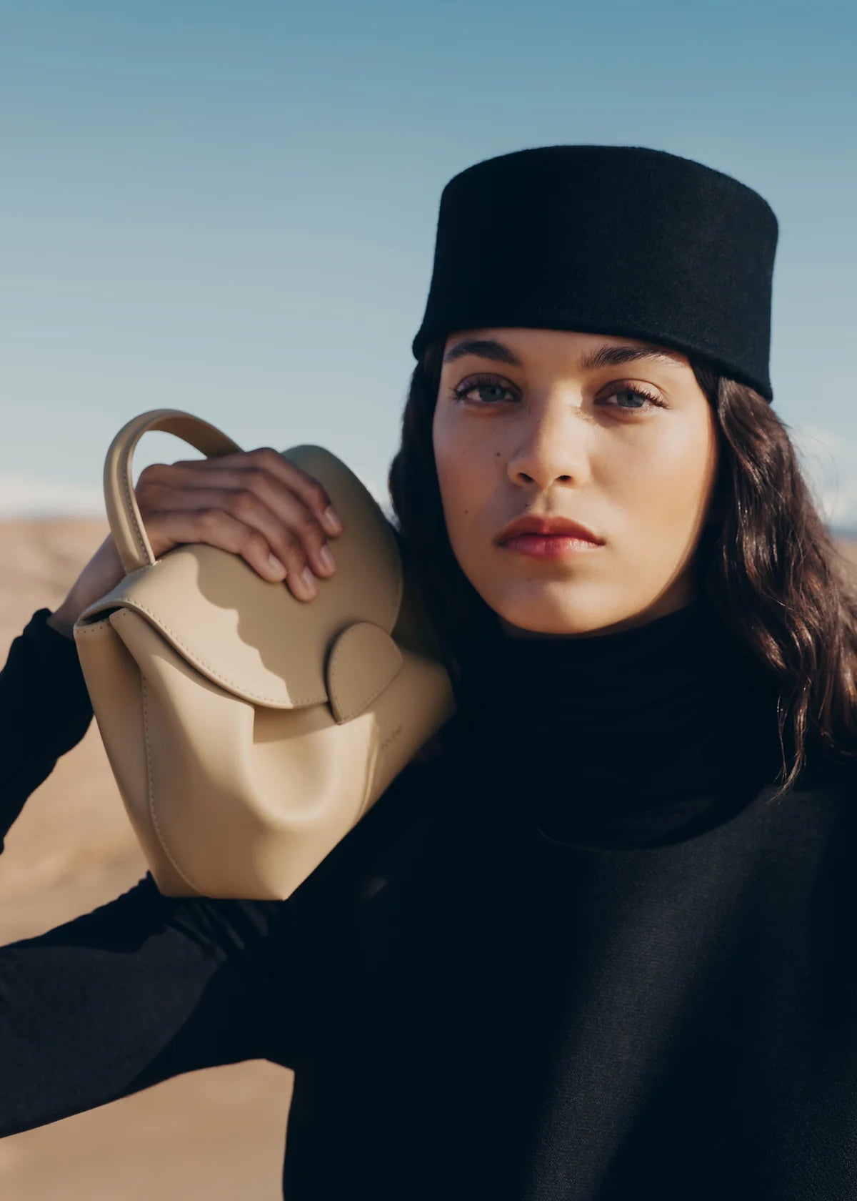 Polene Numero Un Nano Edition Smooth Bag - Sand