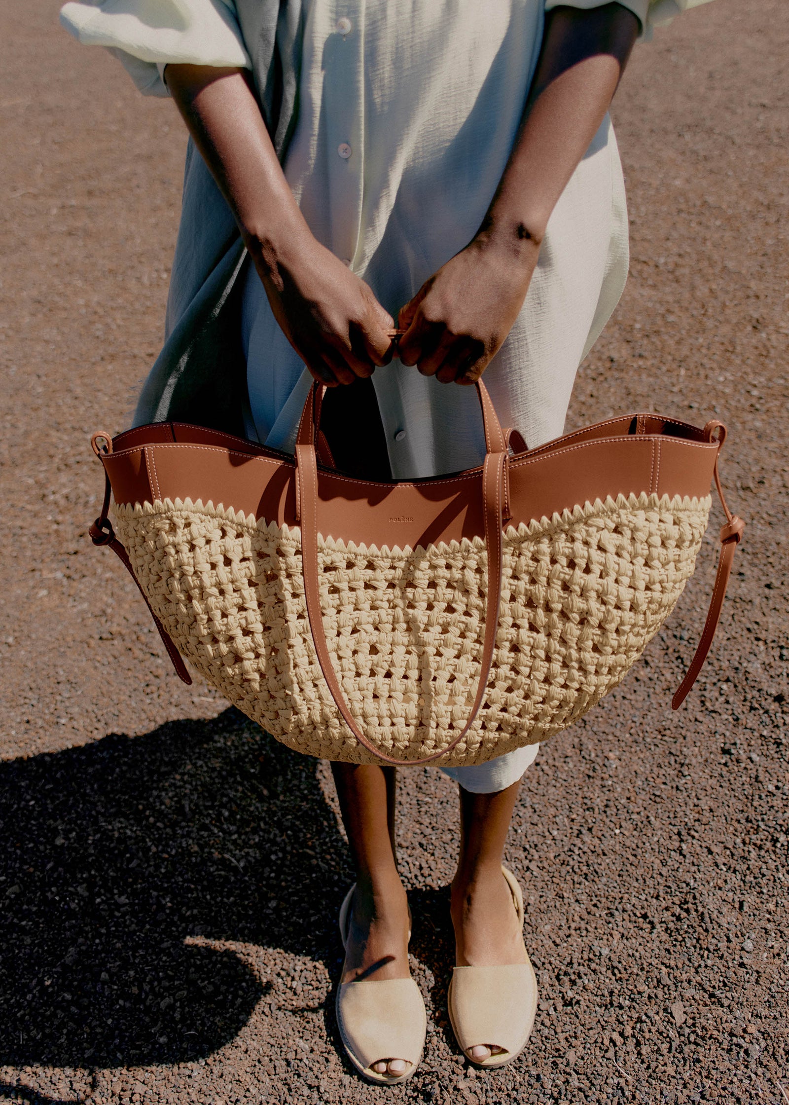 Polene Cyme Edition Raffia Bag