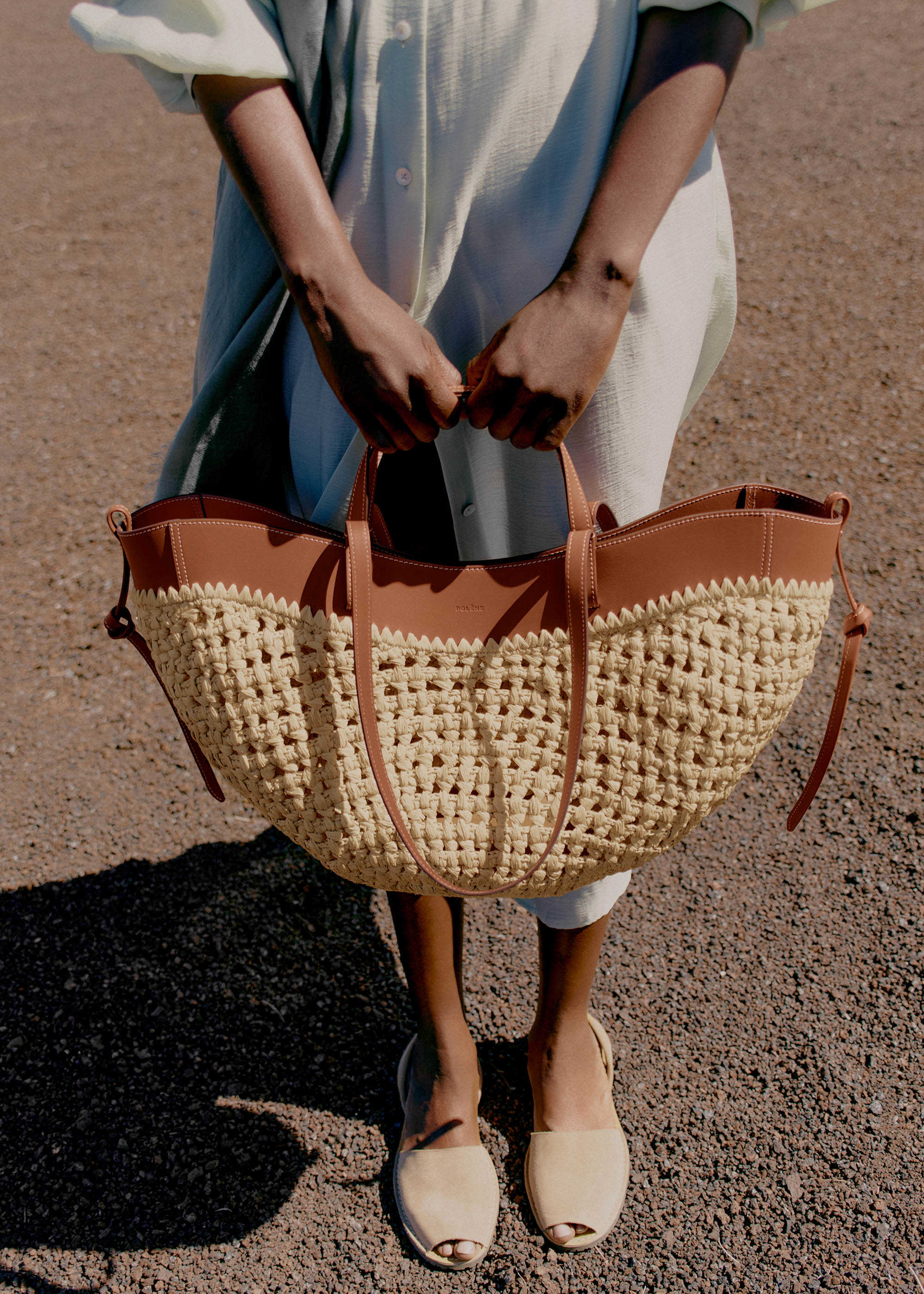 Polene Cyme Edition Raffia Bag