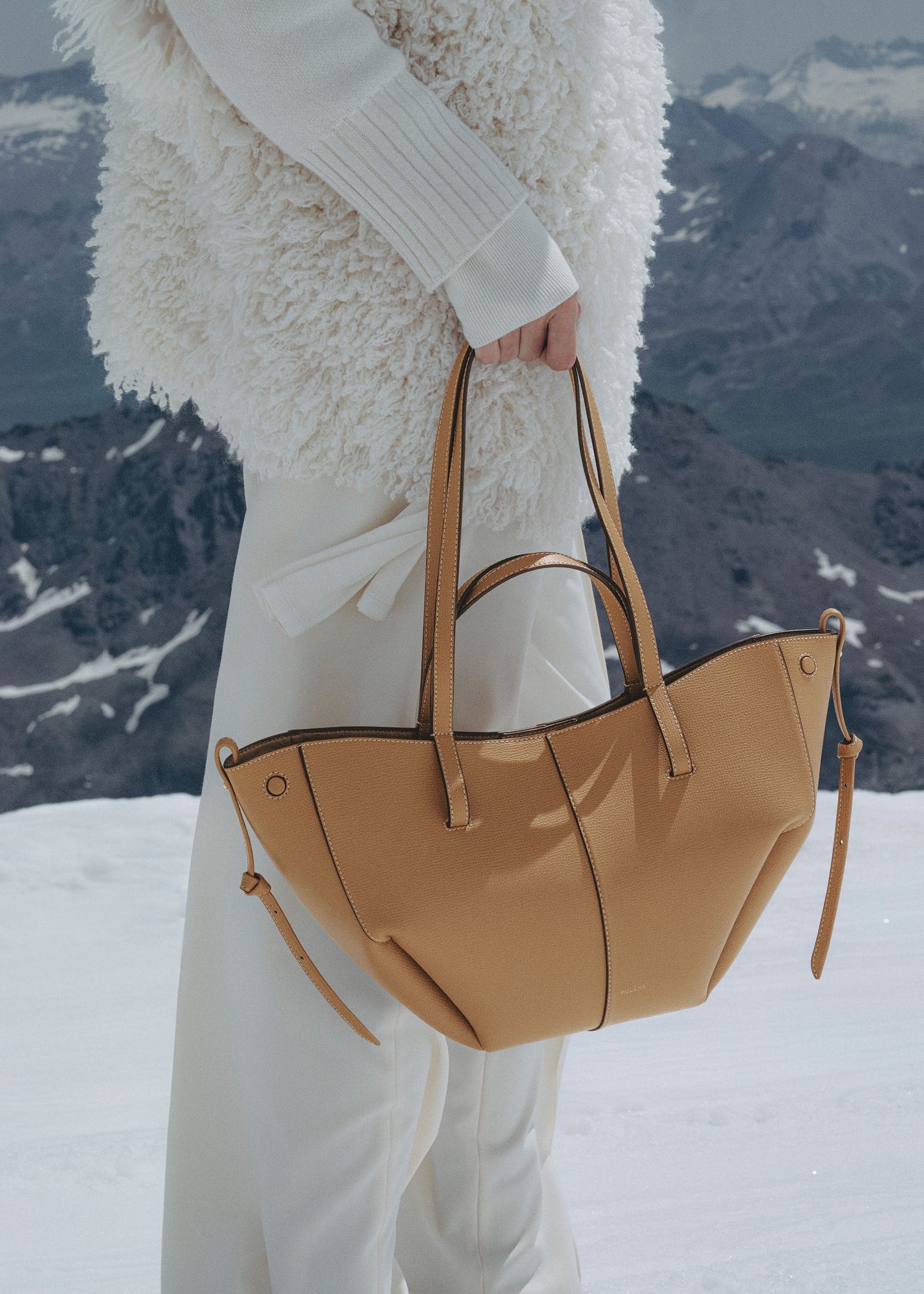 Polene Cyme Mini Edition Textured Bag - Ocher