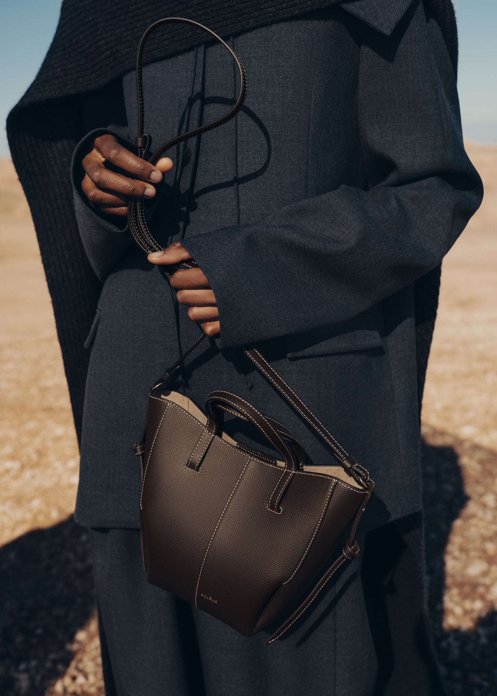 Polene Cyme Tote Nano - Ebony