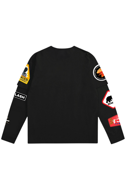 EPIC Oversize Black Full Sleeve T-shirt 'Elements'