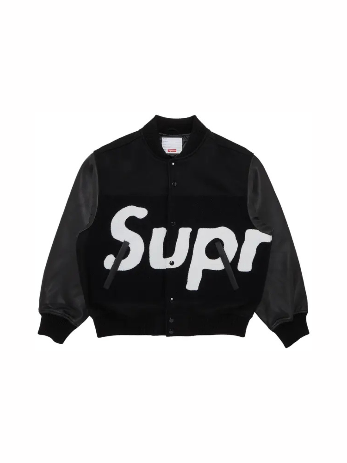 Supreme Big Logo Chenille Varsity Jacket 'Black'