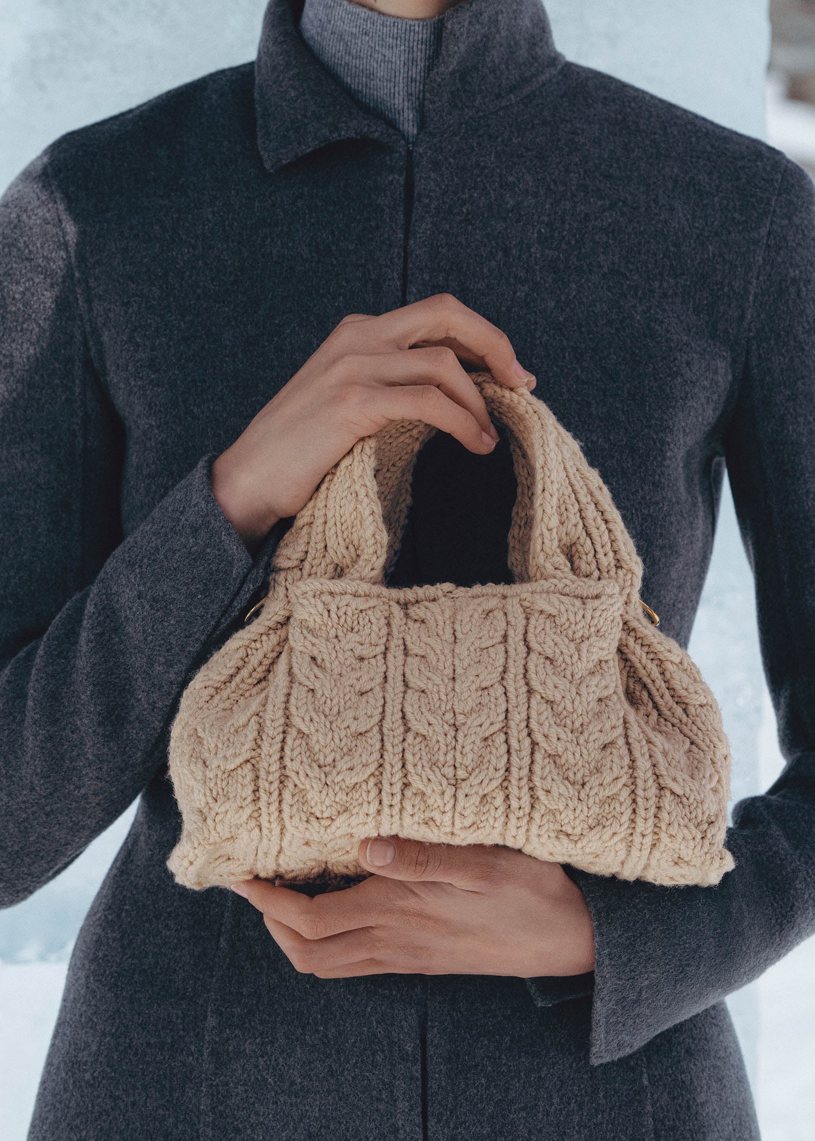 Polene Numero Neuf Mini Merino Bag - Ecru
