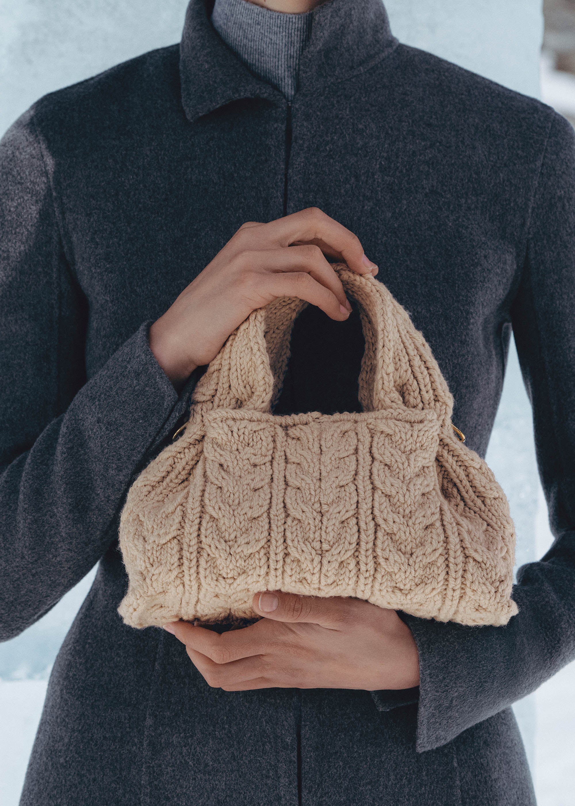 Polene Numero Neuf Mini Merino Bag - Ecru