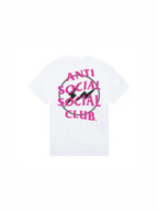 Anti Social Social Club x Fragment Design Half Tone Logo Tee White and Pink