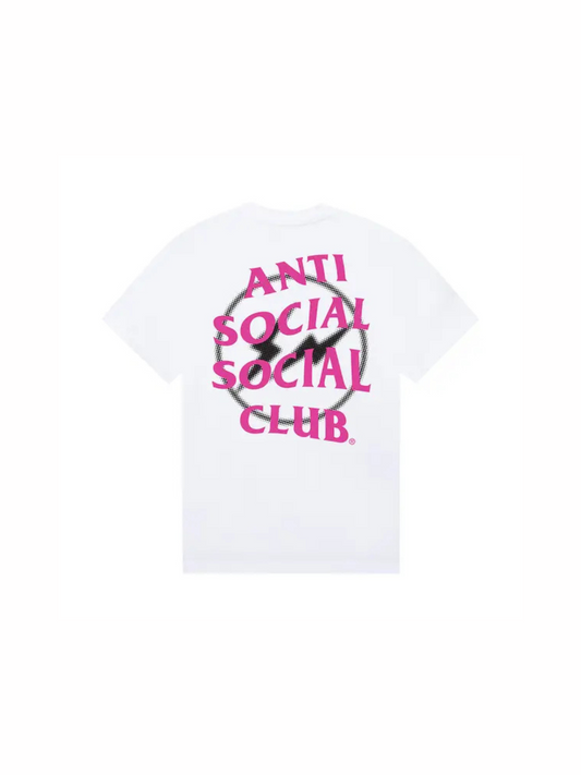 Anti Social Social Club x Fragment Design Half Tone Logo Tee 'White/Pink'