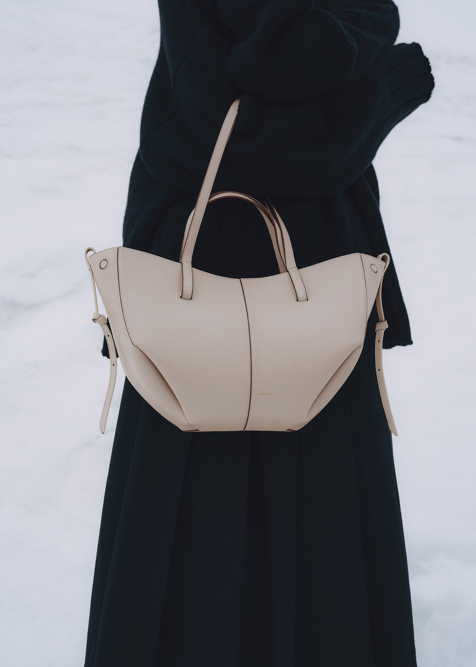 Polene Cyme Mini Edition Textured Bag - Mist