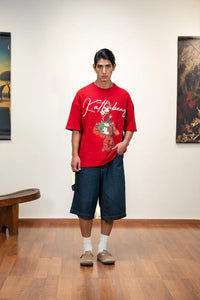 Kathnbenz Oversized Red T-Shirt - The Floating Ride