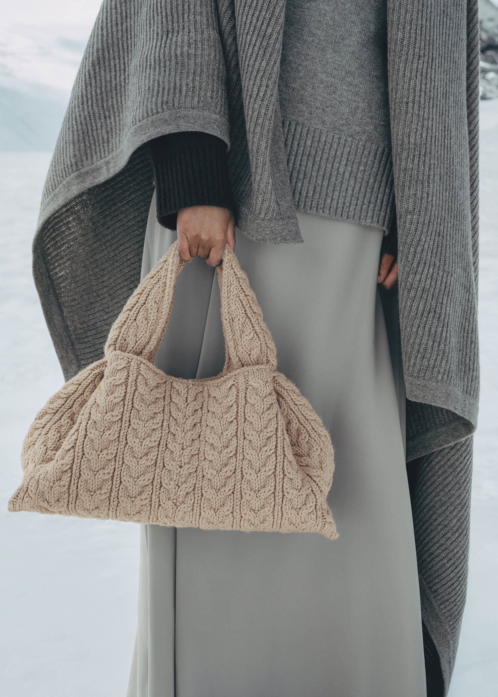 Polene Numero Neuf Large Merino Bag - Ecru