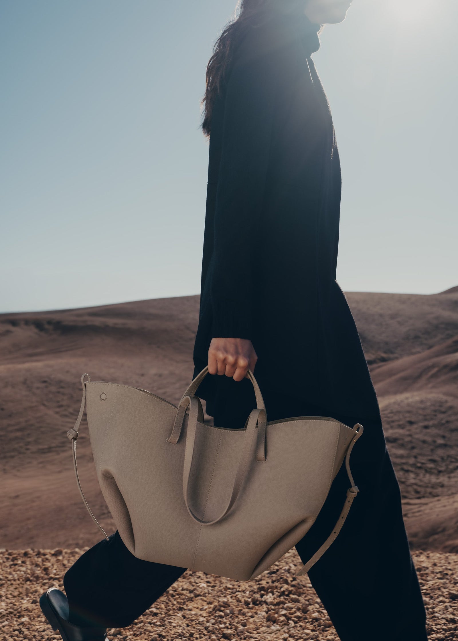 Polene Cyme Edition Textured Bag - Taupe