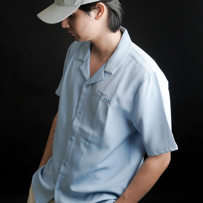 Flaws Bowling Shirt - Sky Blue