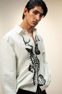 Kathnbenz Oversized Pistachio Linen Shirt - Sea Reindeer