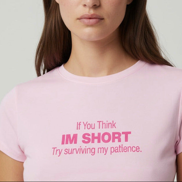 LYVN 'I Ain't Patient' Crop Top - Pink