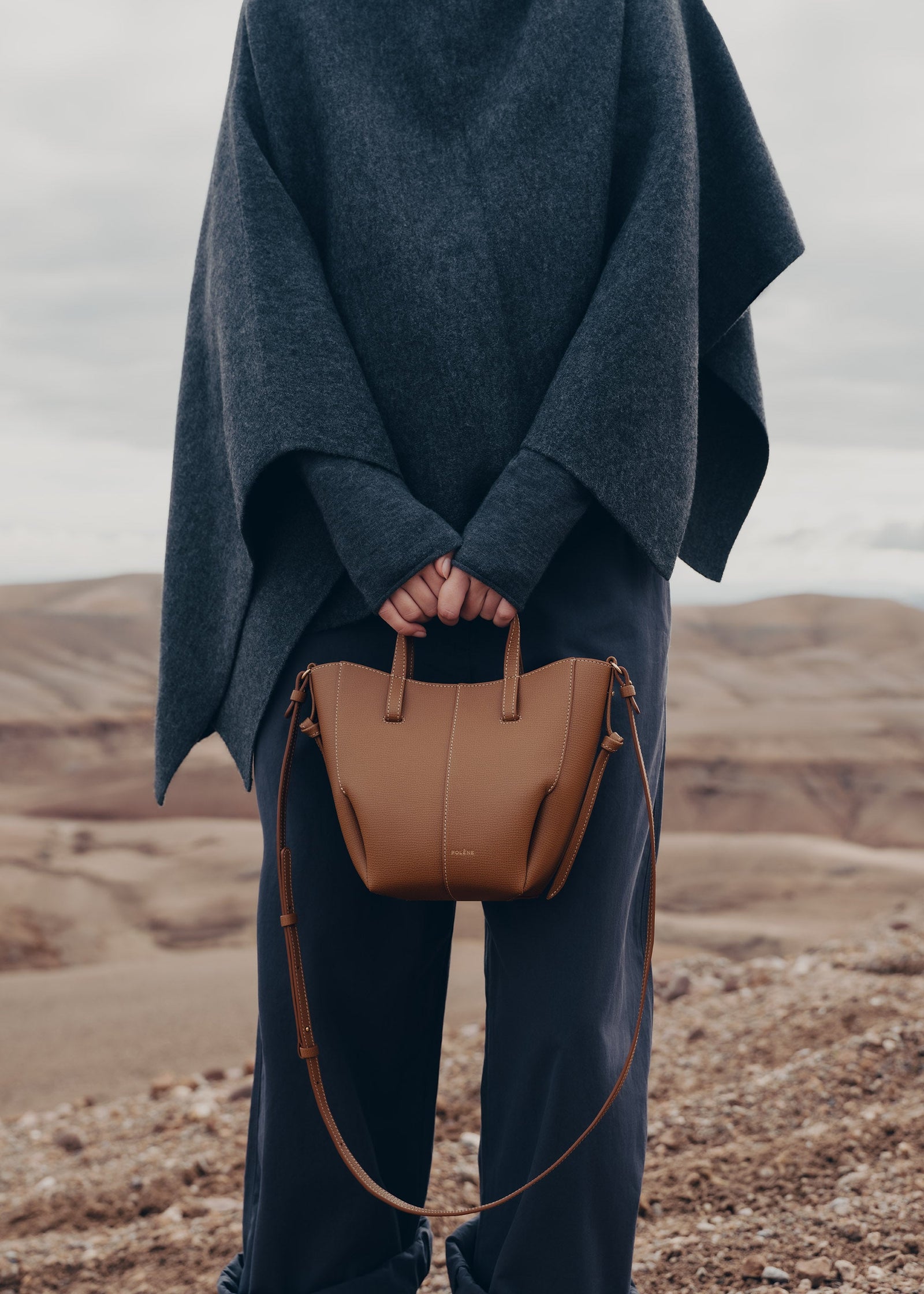 Polene Cyme Tote Nano - Camel