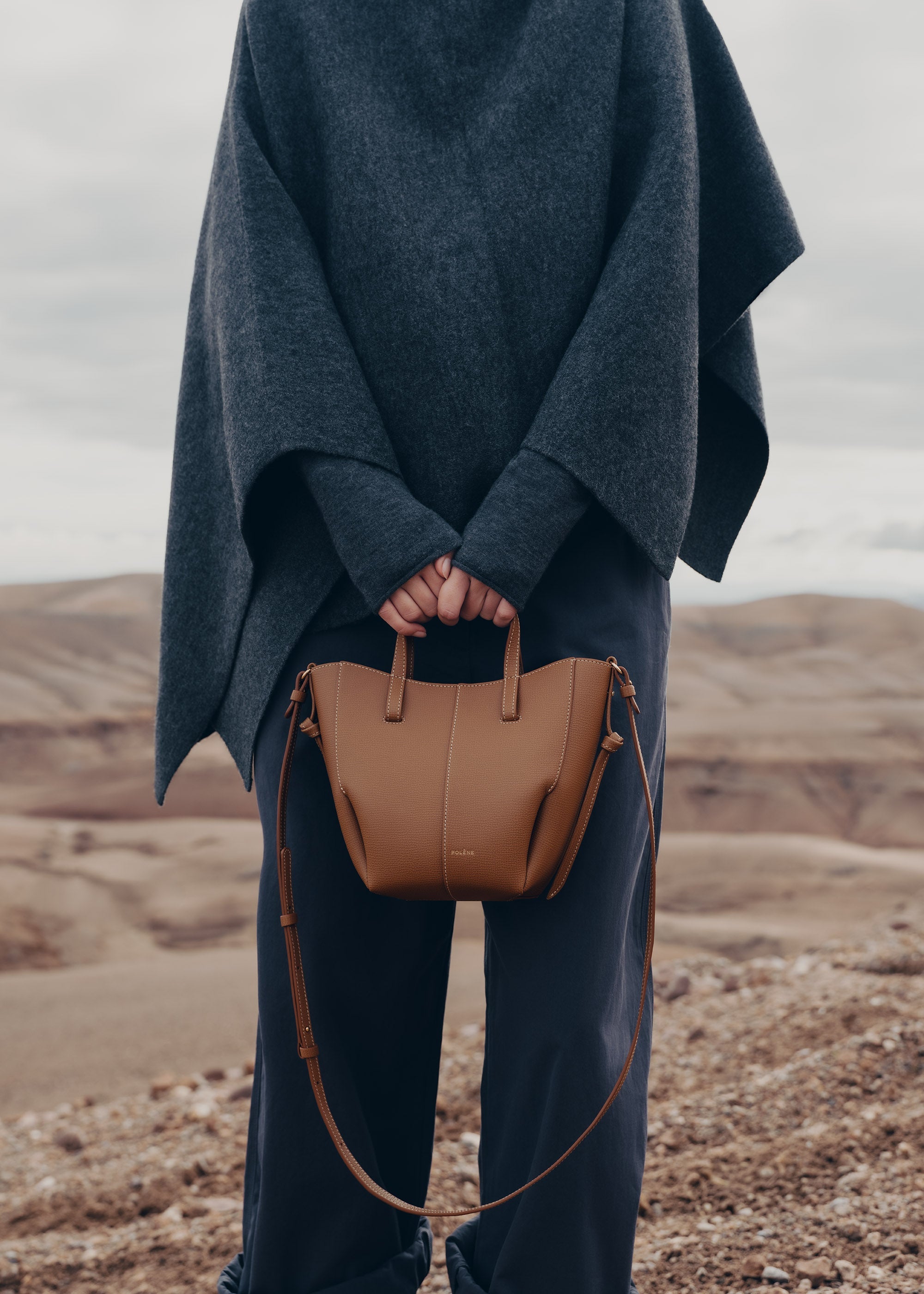 Polene Cyme Tote Nano - Camel