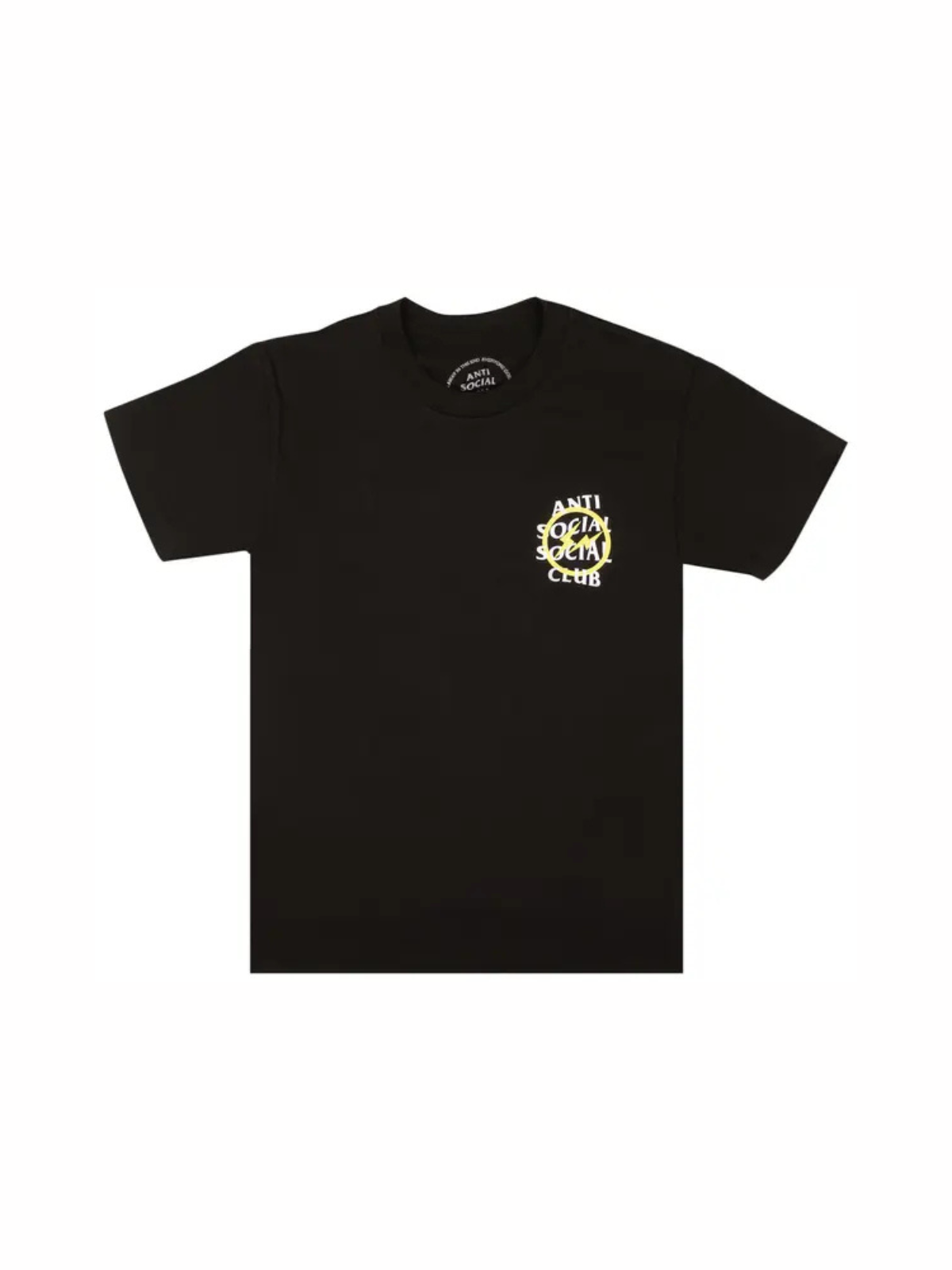 Anti Social Social Club x Fragment Design Yellow Bolt Tee Black