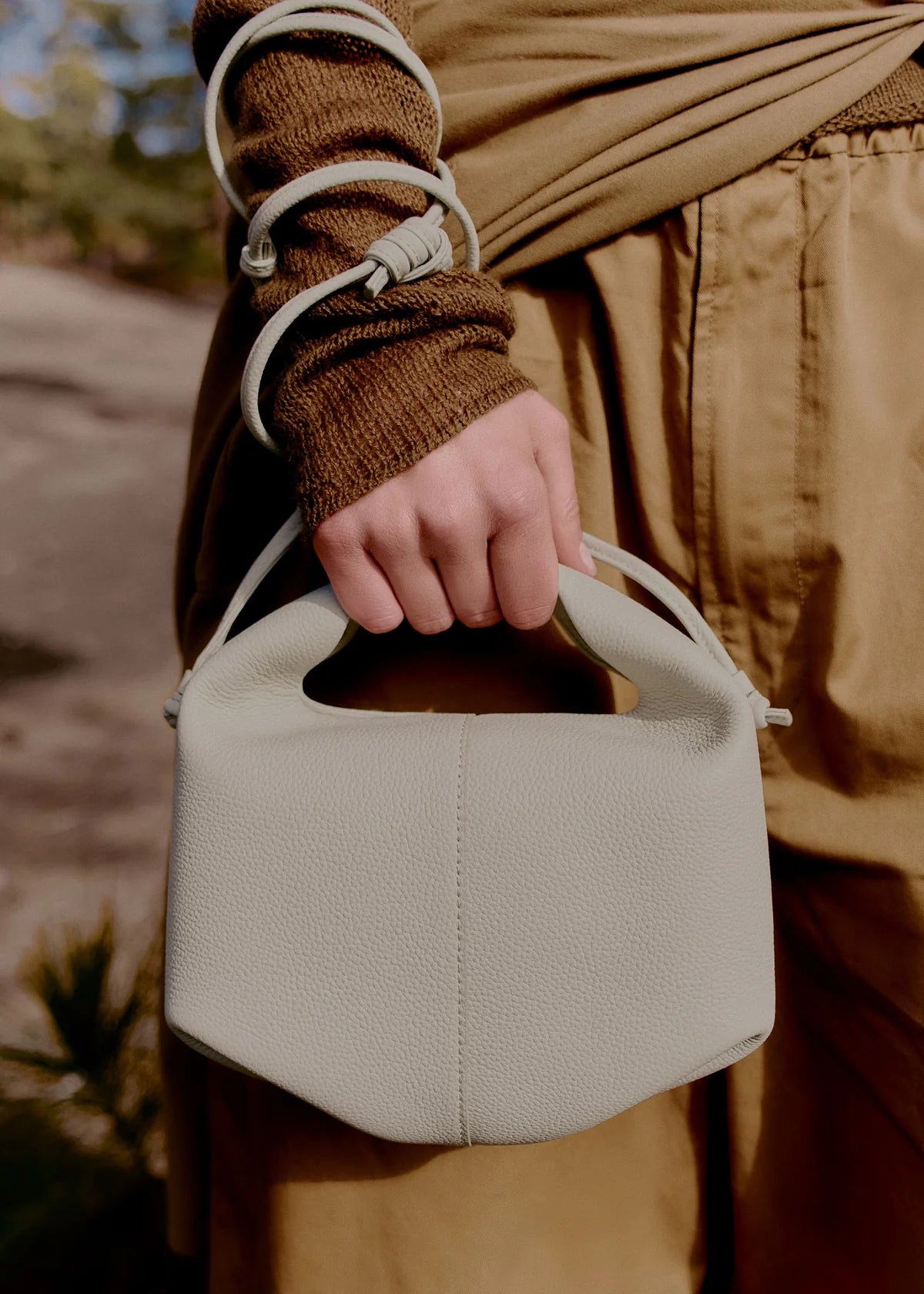 Polene Beri Edition Textured Bag - Chalk