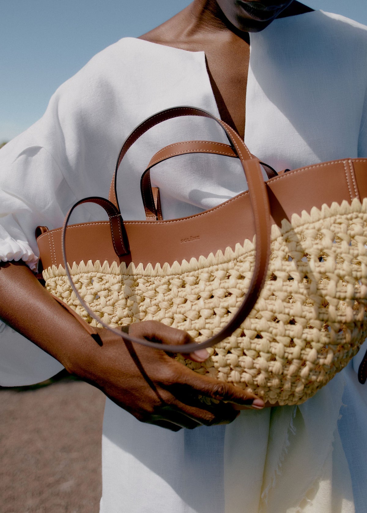 Polene Cyme Mini Edition Raffia Bag