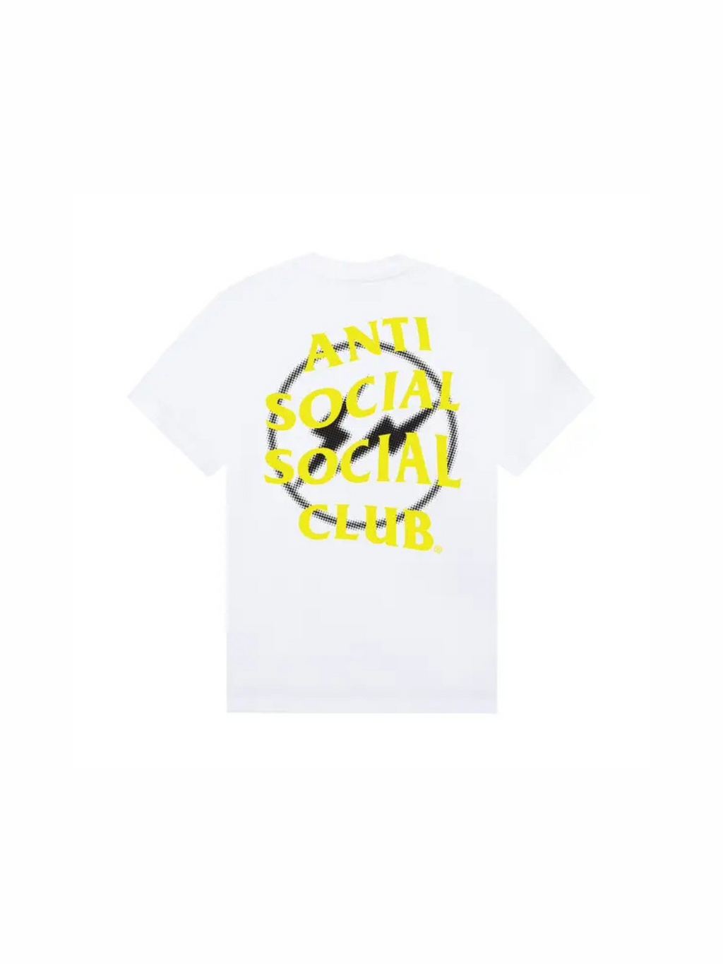 Anti Social Social Club x Fragment Design Half Tone Logo Tee White and Yellow