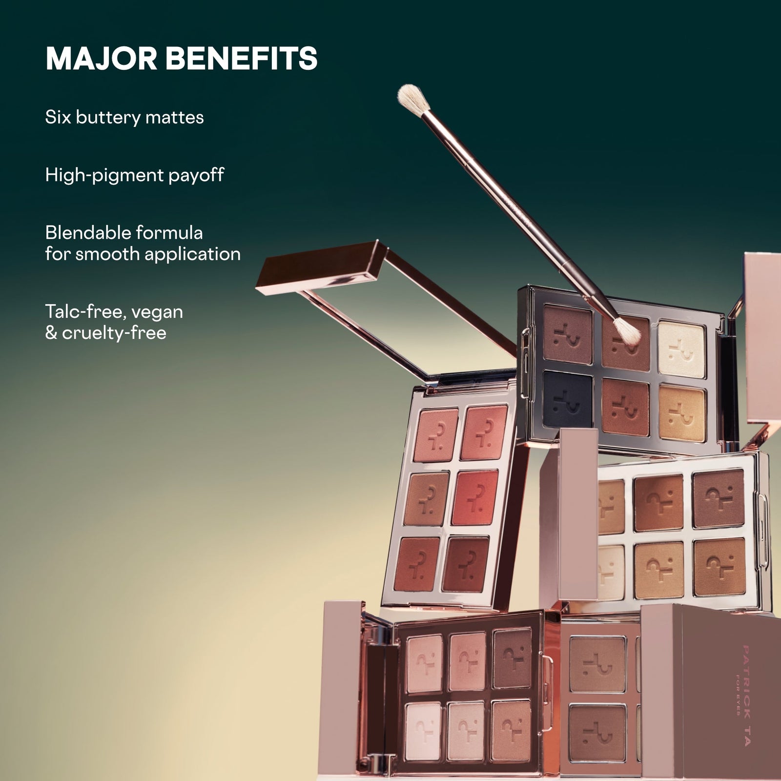Patrick Ta Major Dimension Essential Artistry Edit Eyeshadow Palette - Cool Taupe
