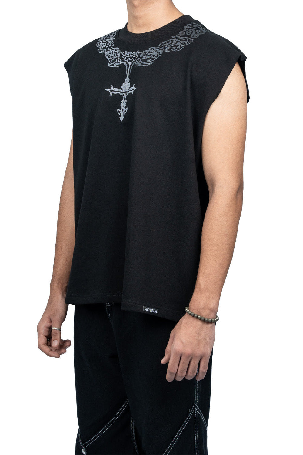 Kathnbenz Oversized Black Tank - The Cloud Nine