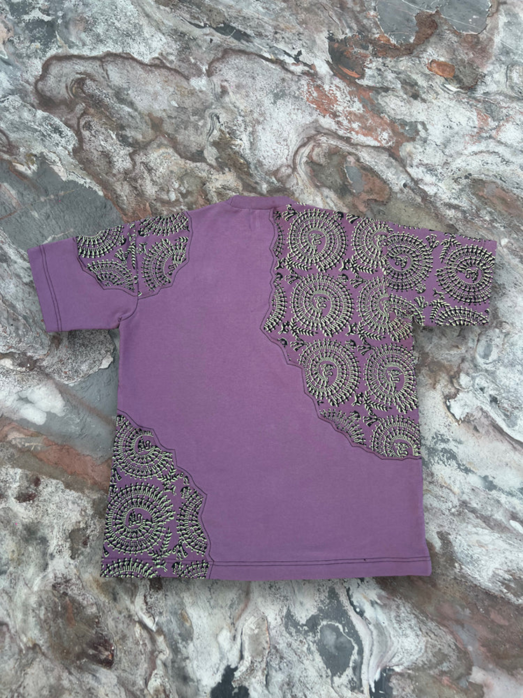 Farda Dawnfest Pink Blockprinted T-Shirt