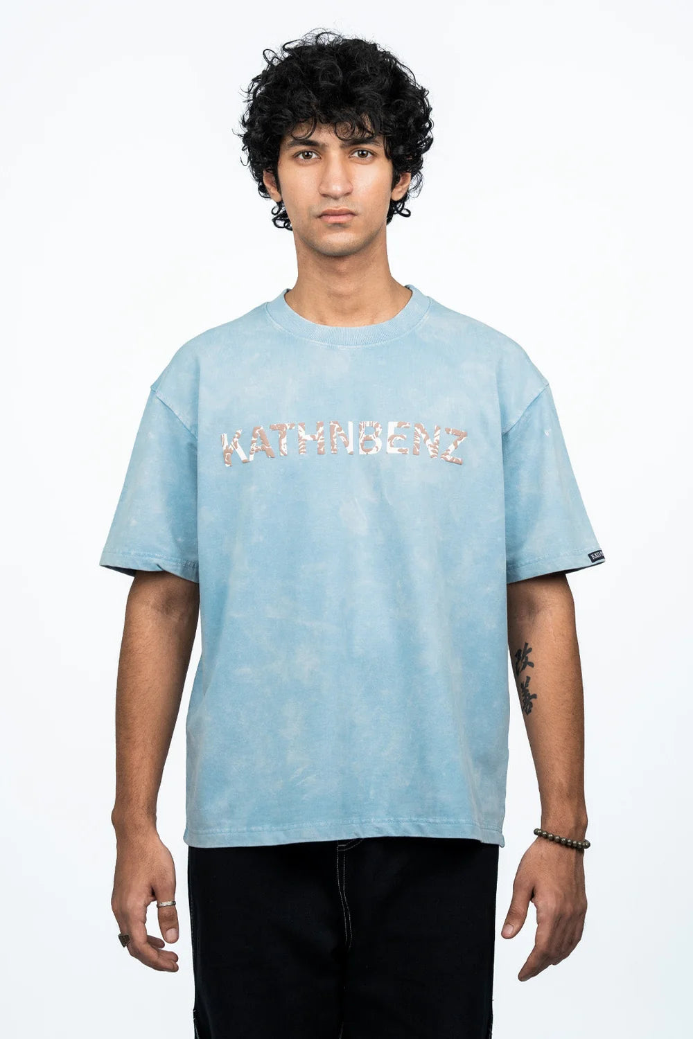 Kathnbenz Oversized Ice Blue T-Shirt - Azure
