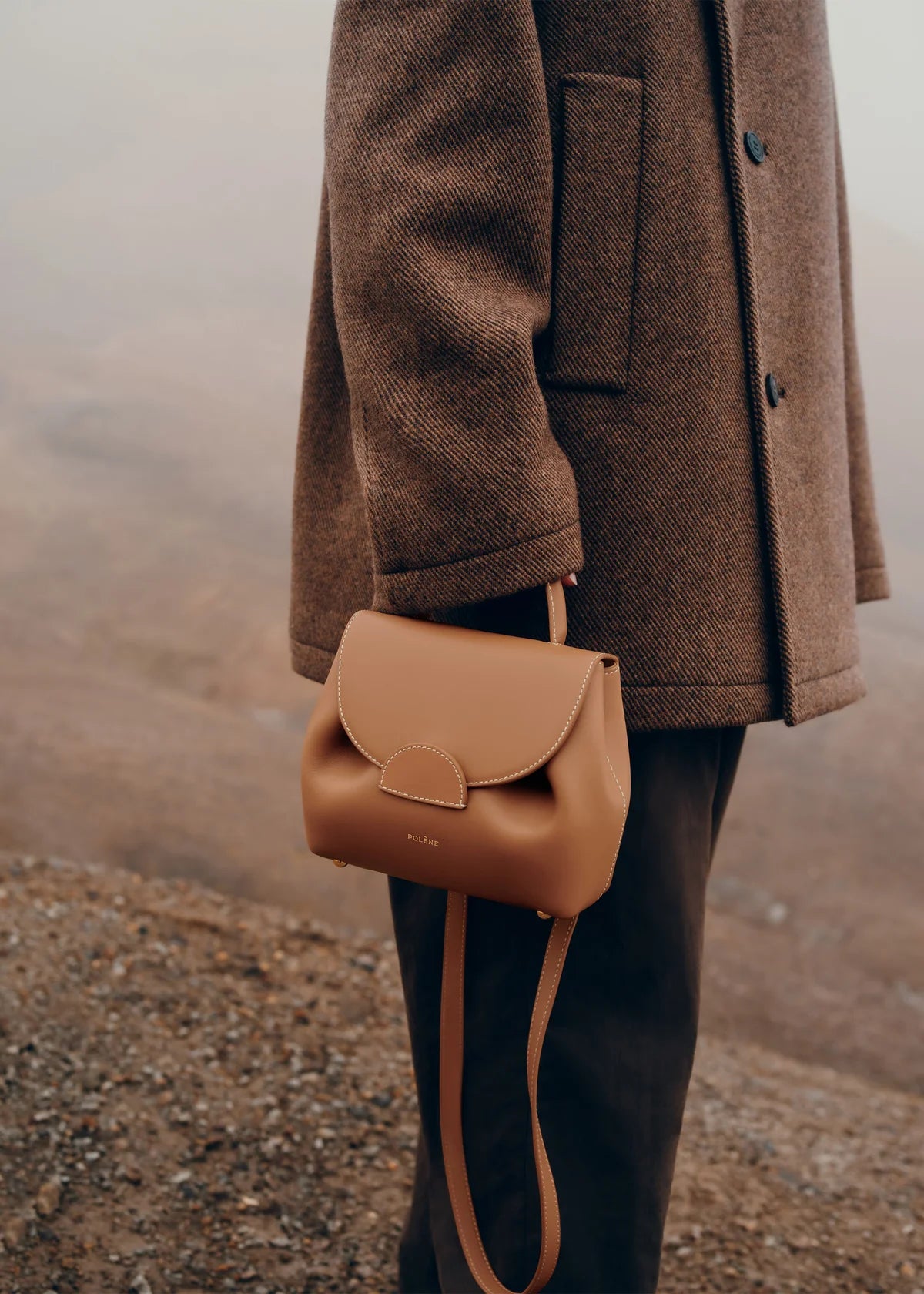 Polene Numero Un Nano Edition Smooth Bag - Camel