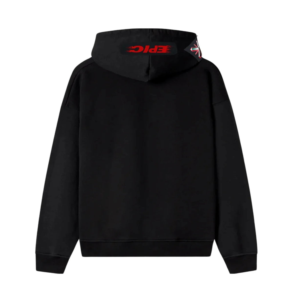 Epic Oversized Hoodie Black - 3 Cross