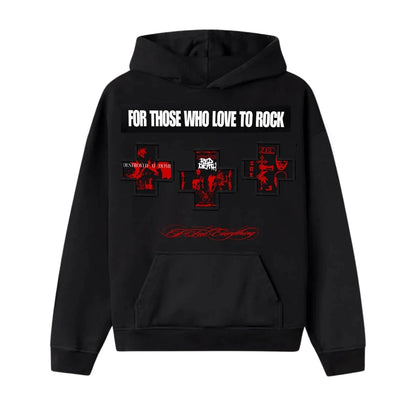Epic Oversized Hoodie Black - 3 Cross
