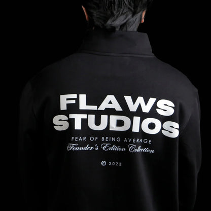 FLAWS STUDIO Zipper Polo-Black