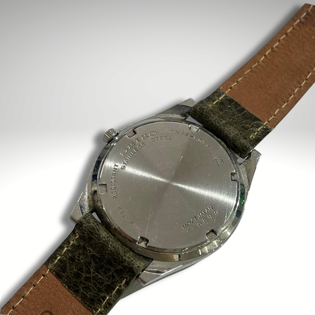 Seiko Vintage Quartz White Dial Day Date