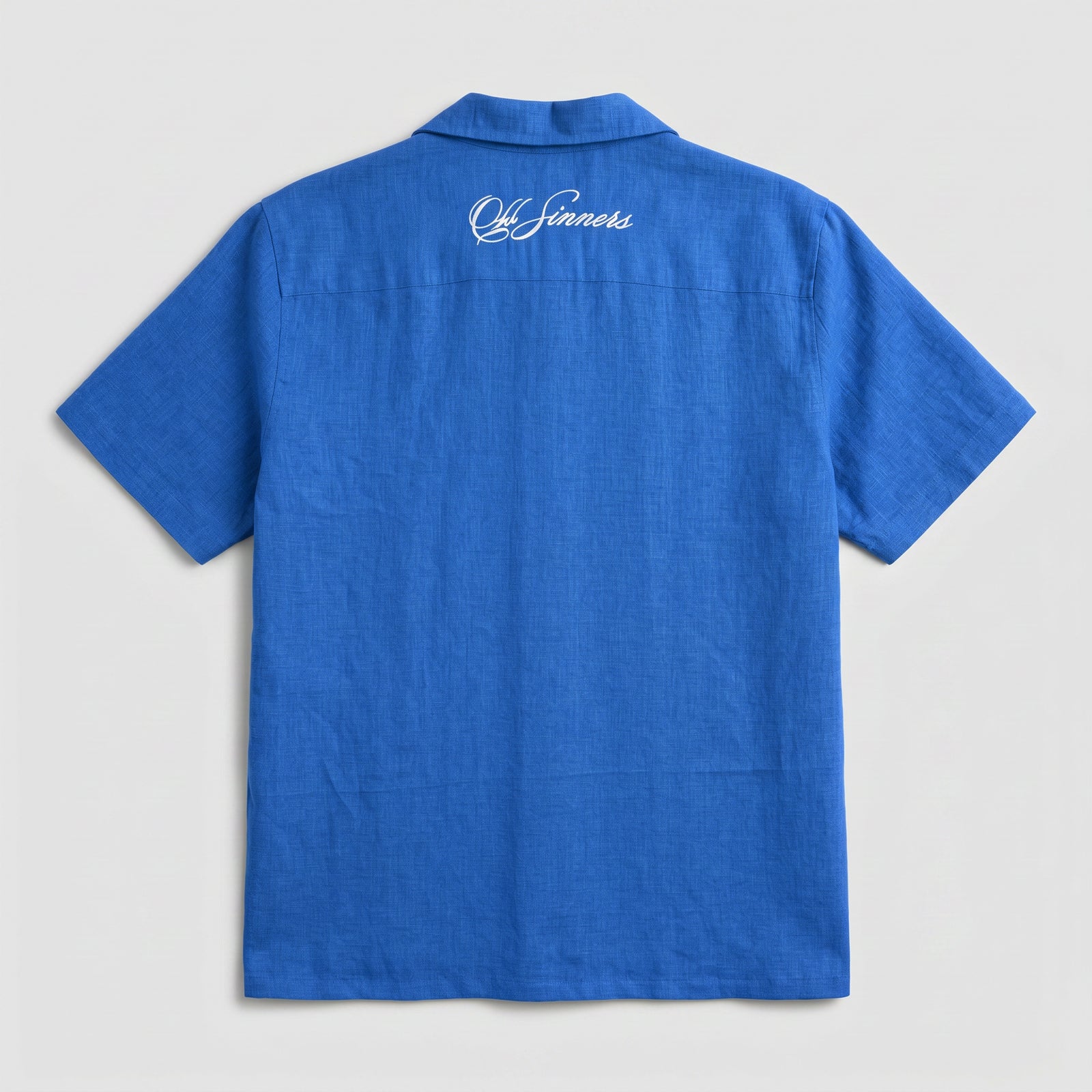Off Sinners Oversized Blue Shirt - Echoes Of Whimsy