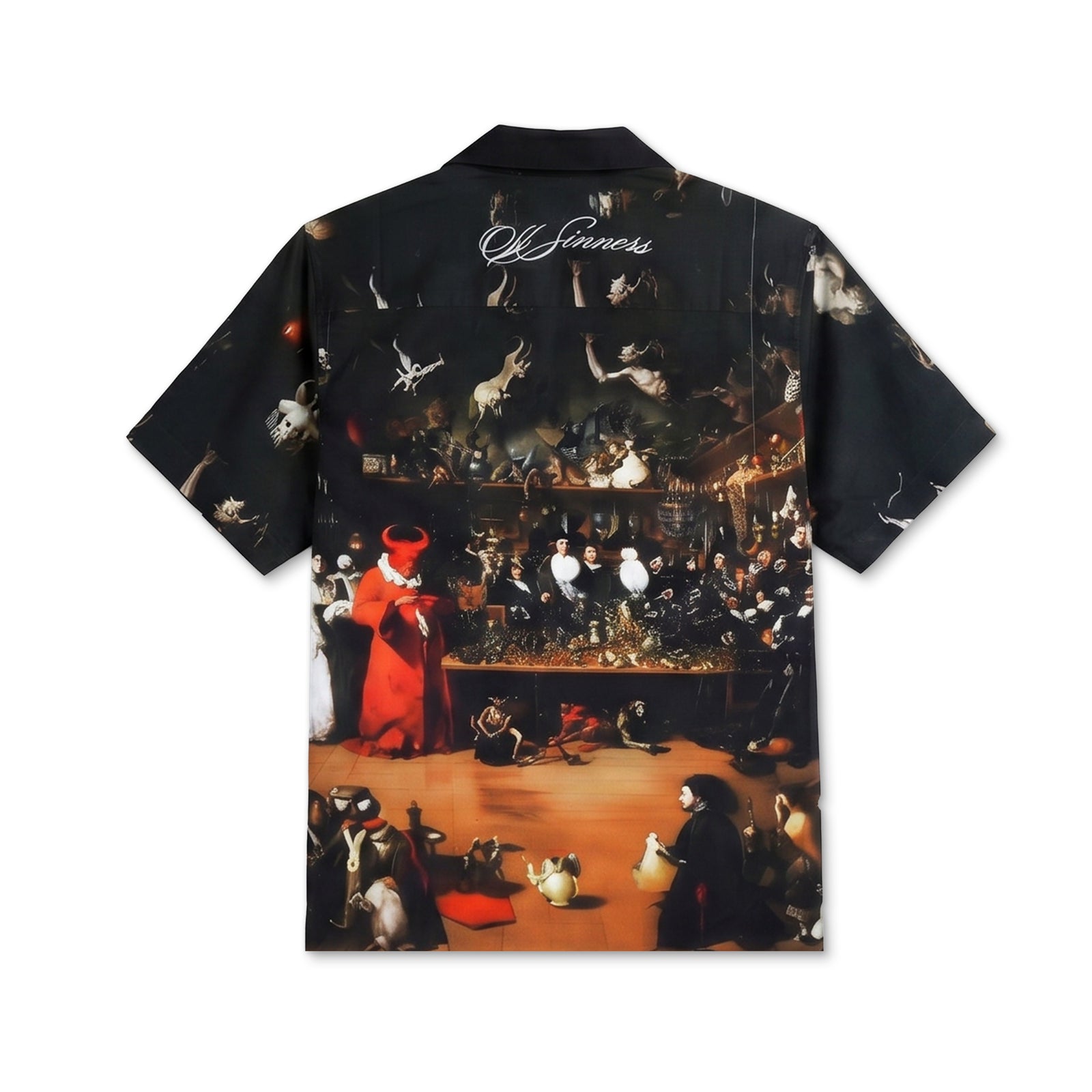 Off Sinners Oversized Black Shirt - Infernal Feast