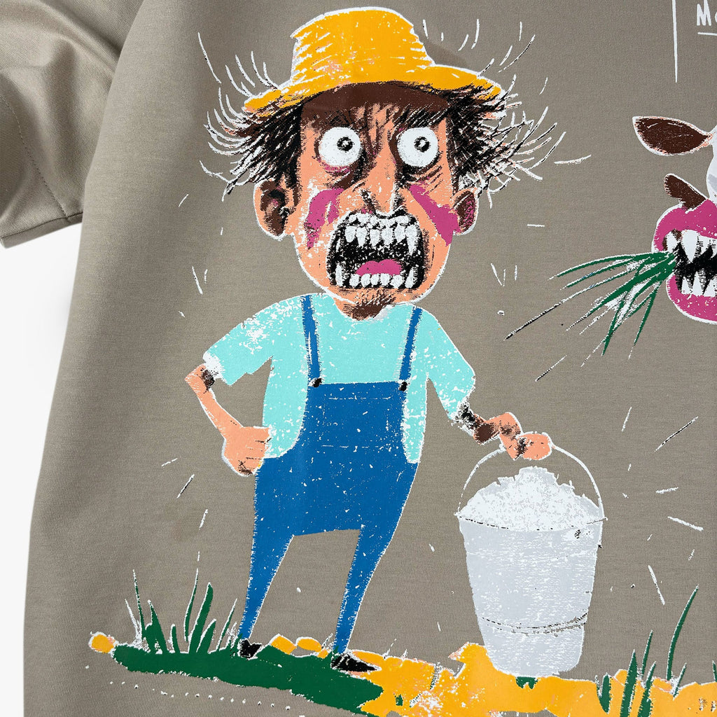 Khaaki Oversized T Shirt - Organic Farms