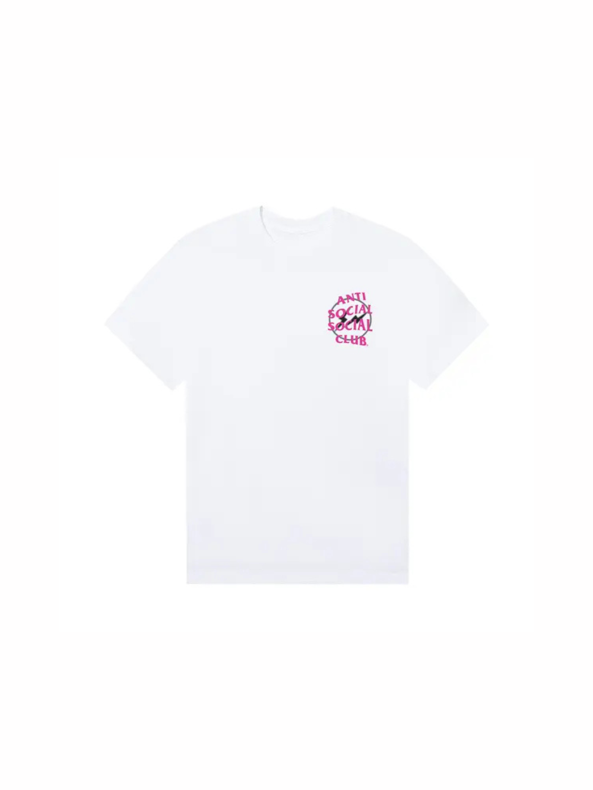 Anti Social Social Club x Fragment Design Half Tone Logo Tee White and Pink