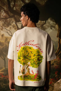 Kathnbenz Oversized Navy White T-Shirt - The Eden's Oath