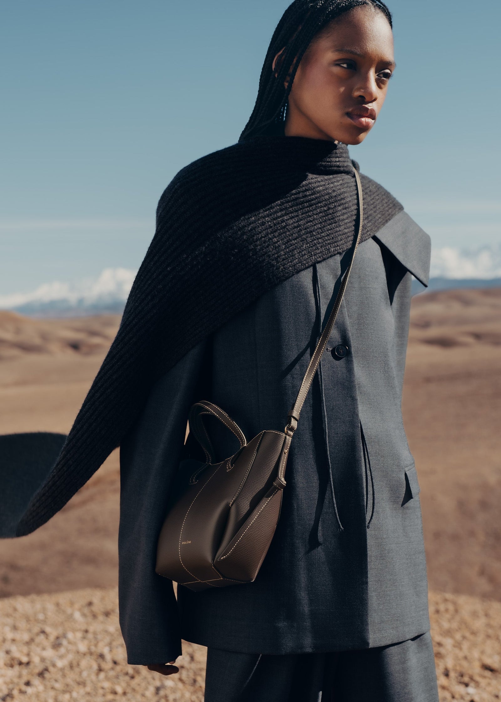 Polene Cyme Tote Nano - Ebony