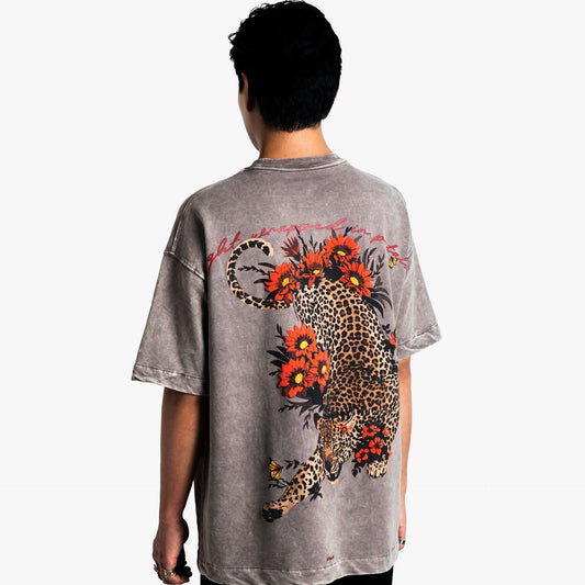 Khaaki Oversized T-shirt Beige Washed - Graceful Might