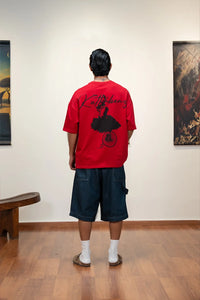 Kathnbenz Oversized Red T-Shirt - The Floating Ride
