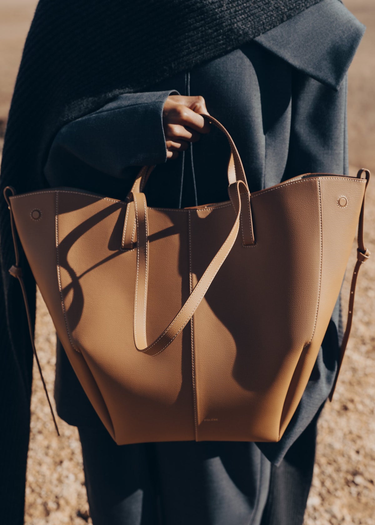 Polene Cyme Tote Bag - Camel