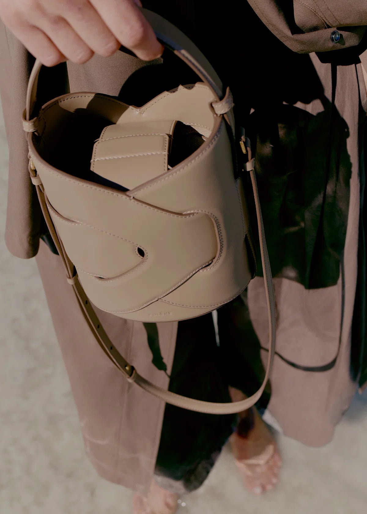 Polene Nodde Seau Edition Bag - Taupe