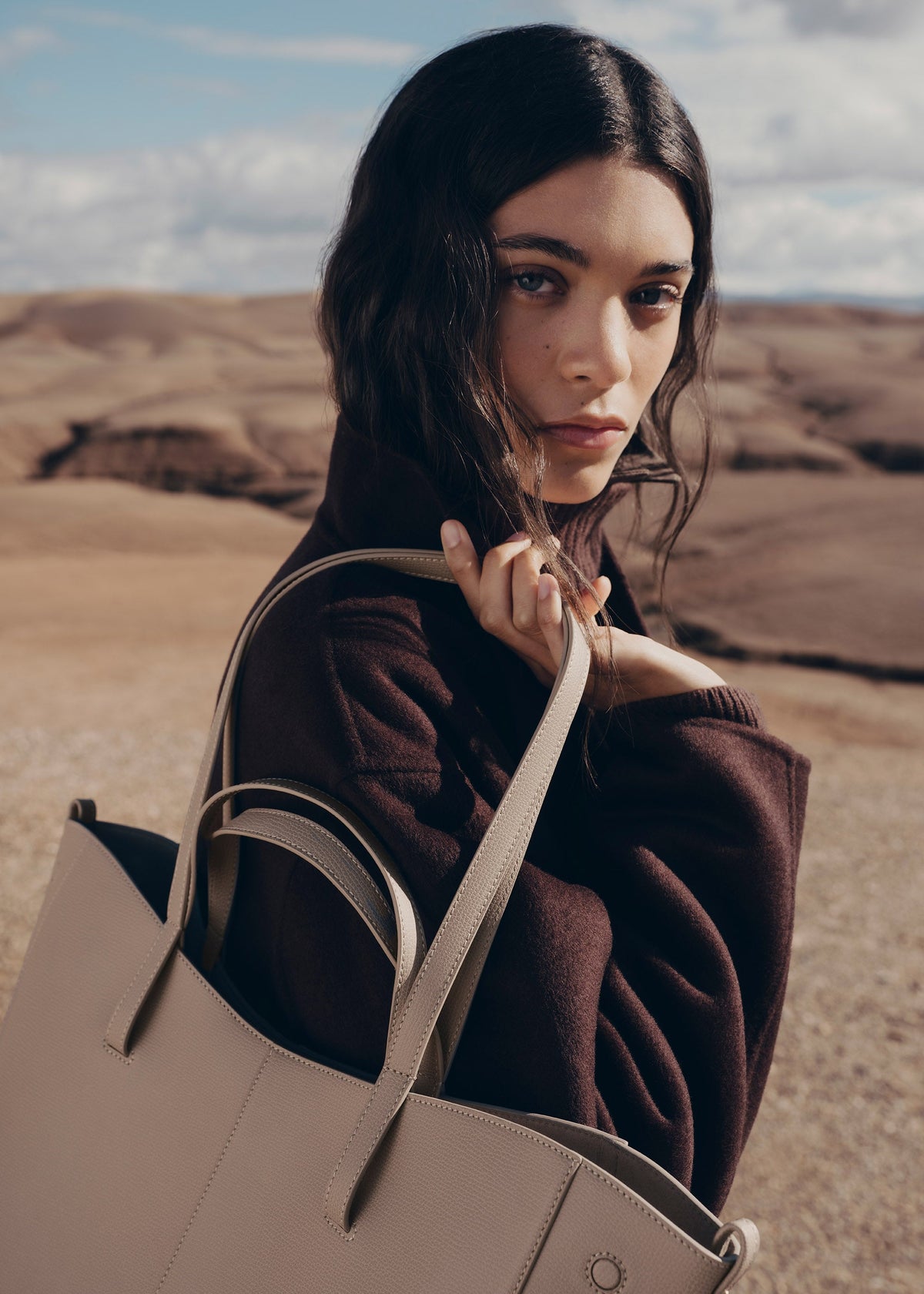 Polene Cyme Tote Bag - Taupe