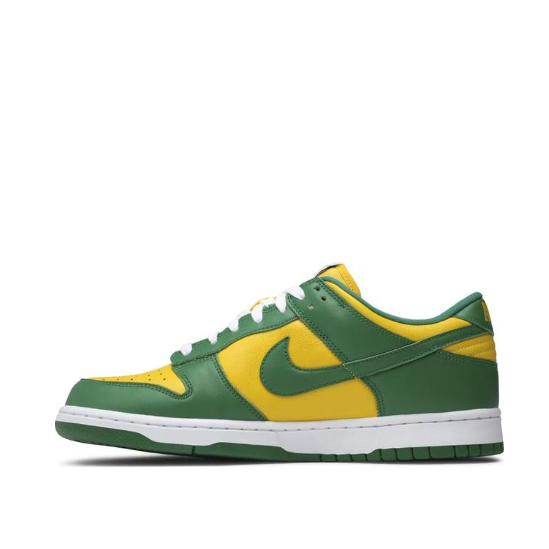 side view of Nike Dunk Low SP Brazil; left pair