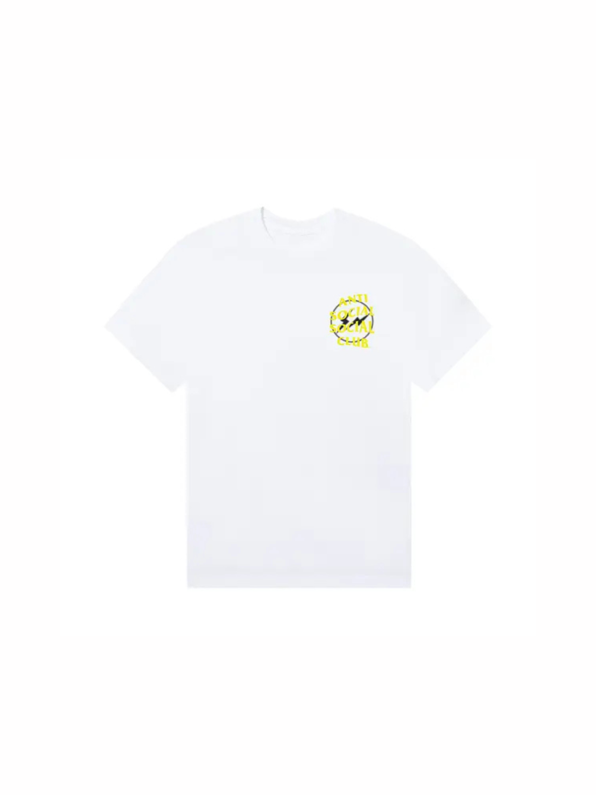 Anti Social Social Club x Fragment Design Half Tone Logo Tee White and Yellow